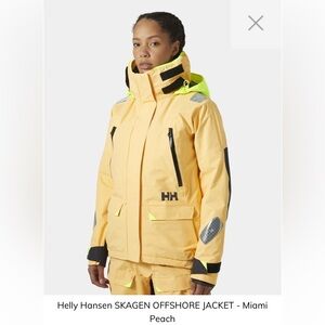 Women’s Helly Hansen Skagen Offshore Jacket M NWT Peach yellow sold out